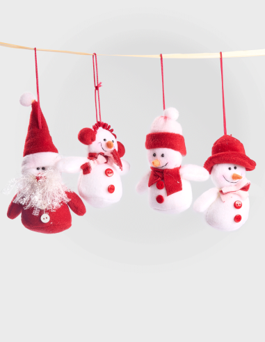 Muñecos colgantes Navidad
