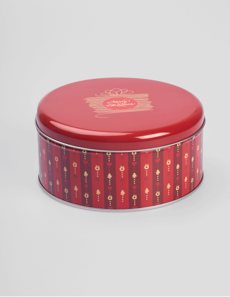 Boîte Métal Ronde Merry Christmas