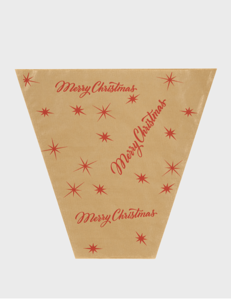 Housse Kraft Plantes Merry Christmas