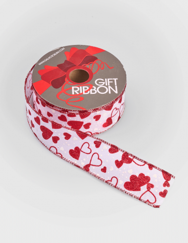 Ruban Polyester 38 mm Coeur