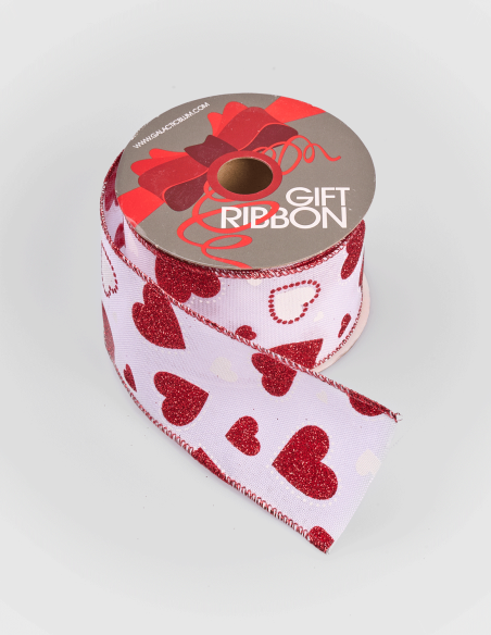 Ruban Polyester 64 mm Coeur