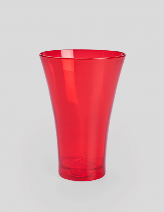 Vase Transparent 2 Rouge