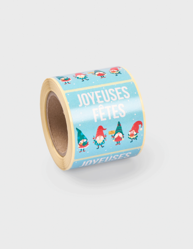 Etiquettes Adhésives Carrées Joyeuses