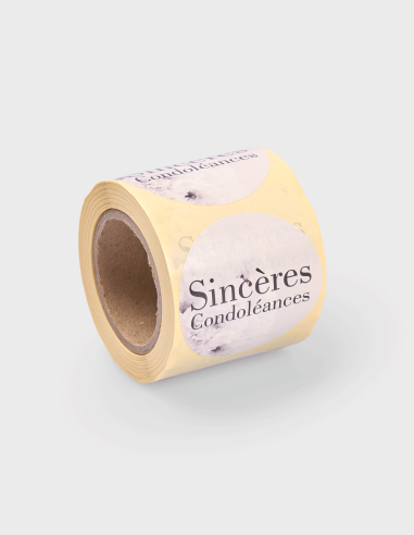 Autocollants Circulaires Sincères Condoléances