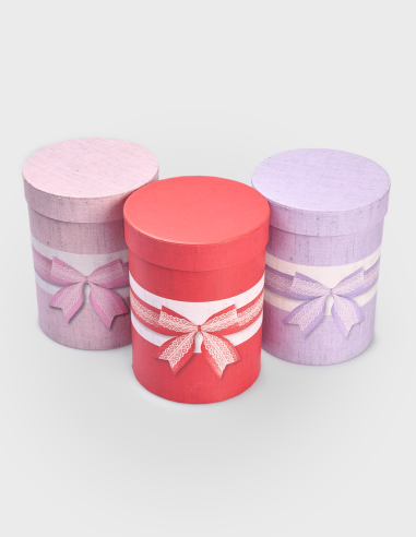 Boîte Décorative Ronde avec Noeud