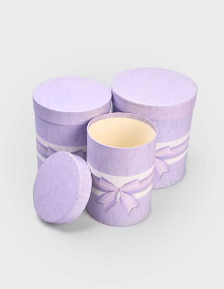 Boîte Décorative Ronde avec Noeud