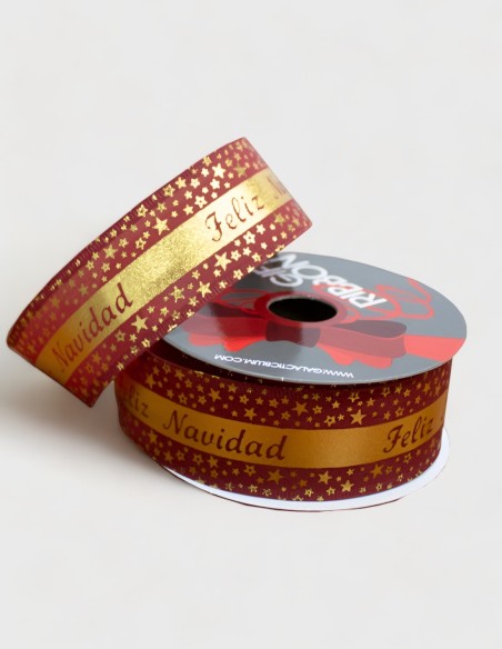 Ruban Polyester 38 mm Joyeux Noël