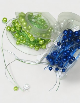Perles décoratives sur fil  (9 m.) (-30%)