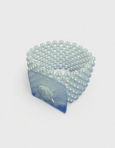 Bracelet Classique avec Perles Blanches