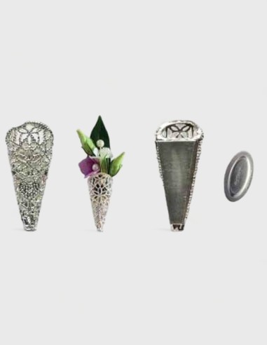 Boutonnière en filigrane aimant Cala ARGENT