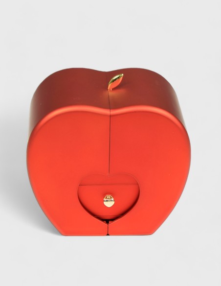 Boîte en Forme de Pomme avec Rose Stab.