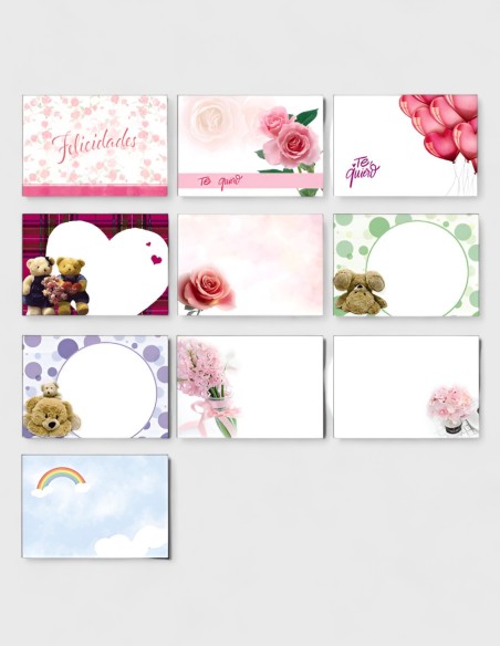 Cartes assorties simples 5, de forme rectangulaire.