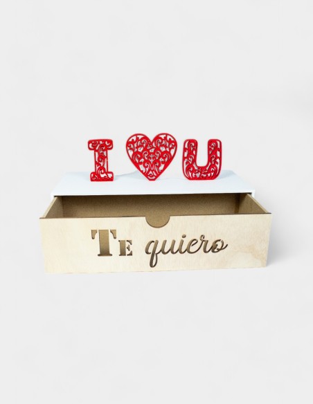 Boîte en Bois I Love U