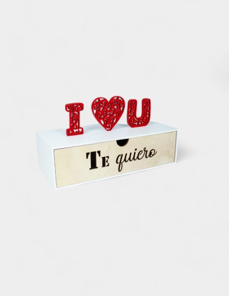 Boîte en Bois I Love U