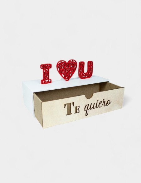 Boîte en Bois I Love U