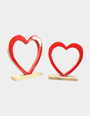 Coeur rouge avec base