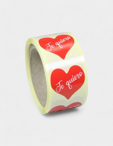 Étiquettes Adhésives en Forme de Coeur Te Quiero