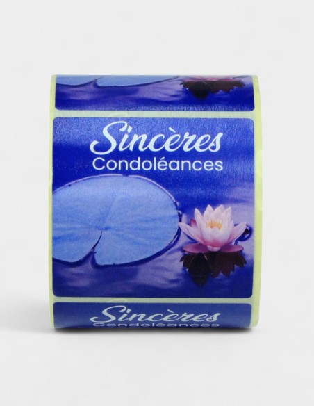 Étiquettes Sincères Condoléances Carré