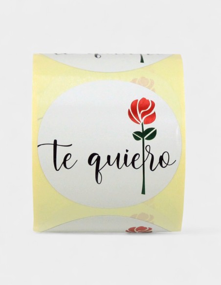 Étiquettes Adhésives Ronde Te quiero