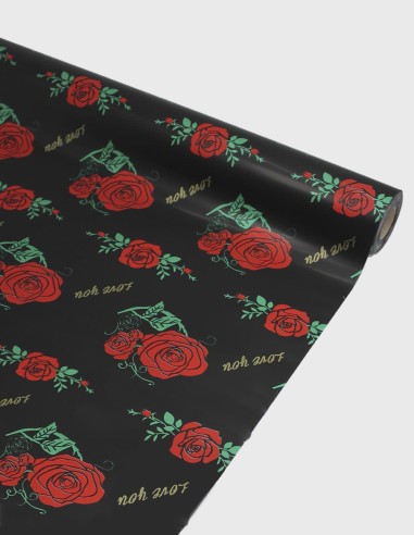 Cellophane Rose Rouge/Noir