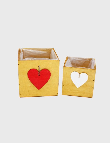Boîte en Bois Cuori (2 pièces)