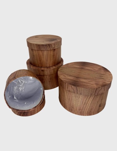 Boîtes Décoratives Effet Bois