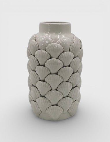 Vase en ceramique réf. 240665-25BE Beige