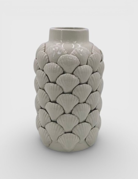 Vase en ceramique réf. 240665-25BE Beige