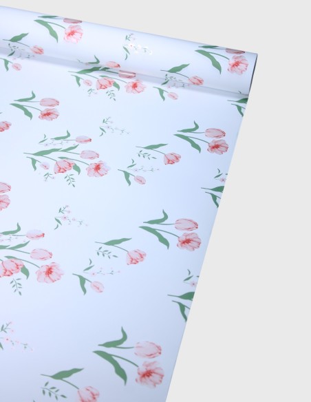 Cellophane à motif tulipes