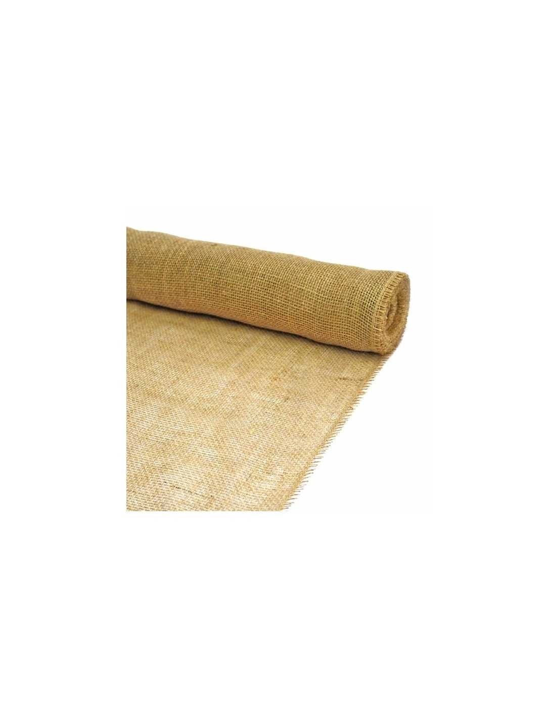 Rouleau de toile de jute naturel bords cousus 5cm X 9m